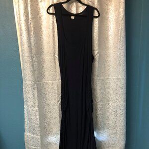 Venus Black Bodycon Side-Ruched Maxi Dress – Size 3X